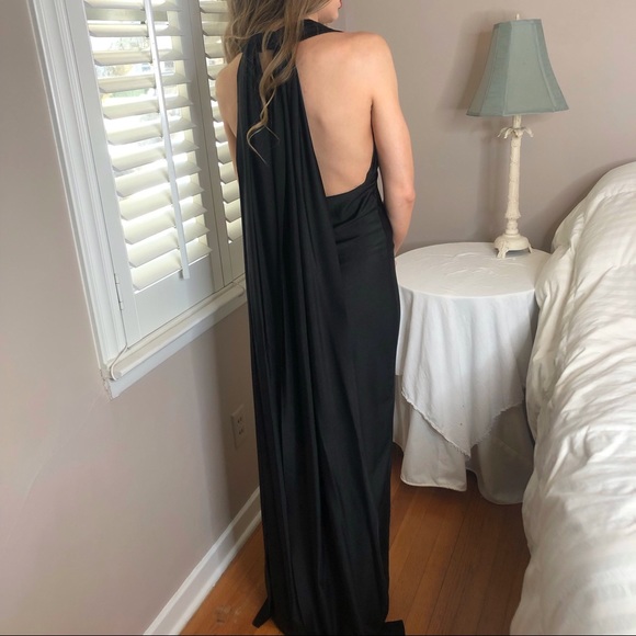 3 LEFT XS-M New Years Eve Chic Black Spring Summer Beach Maxi Dress - Picture 3 of 5